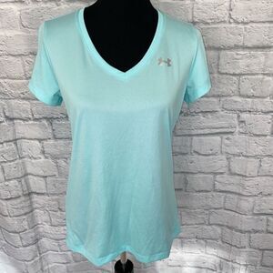 Under Armour v-neck short sleeve t-shirt light blue sz M women